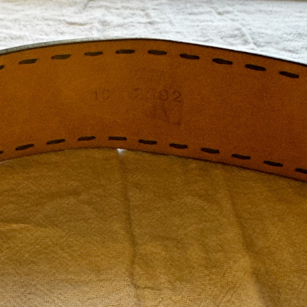 Prada Brown Leather Belt with Gold Buckle - New - Picture 5 of 5